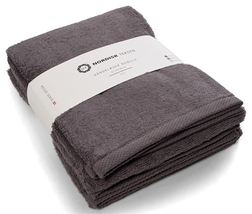 Bath towels - 2 pcs. - 70x140 cm - Dark grey - 100% Cotton - Towel set from Nordic Textile