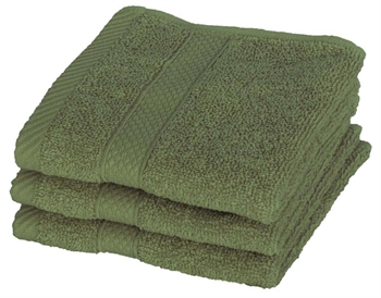 Face cloth - 30x30 cm - Diamond - Green - 100% Cotton - Soft face cloths from Egeria