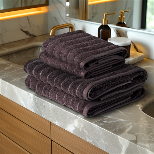 Bamboo towel - 4 piece towel pack - Mocha brown - OlsenHome