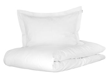 Organic white bedding - 140x200 cm - 100% organic cotton satin bedding set - Turiform.