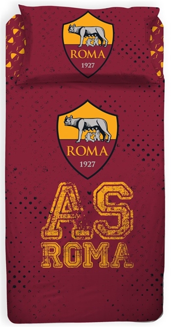 Bedding 140x200 cm - AS Roma - Football bedding - Bed linen in 100% cotton.