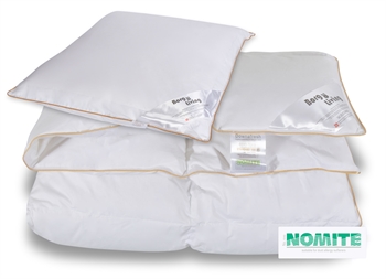 Duvet and pillow set with muscovy down - All-season duvet - 140x200cm + 60x63cm - Borg Living