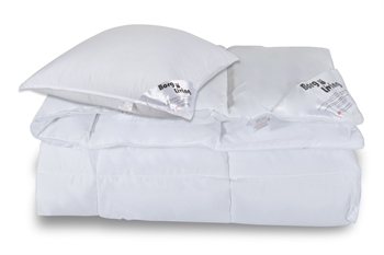 Duvet and pillow set - Fibre duvet 150x210 cm + pillow 60x63 cm - All-season fibre duvet - Microfibre duvet - Borg Living