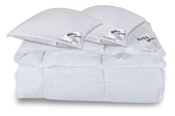 Duvet pillow set - Double all-season fibrefill duvet 240x220 cm + 2 pillows 60x63 cm - Microfibre duvet - Borg Living