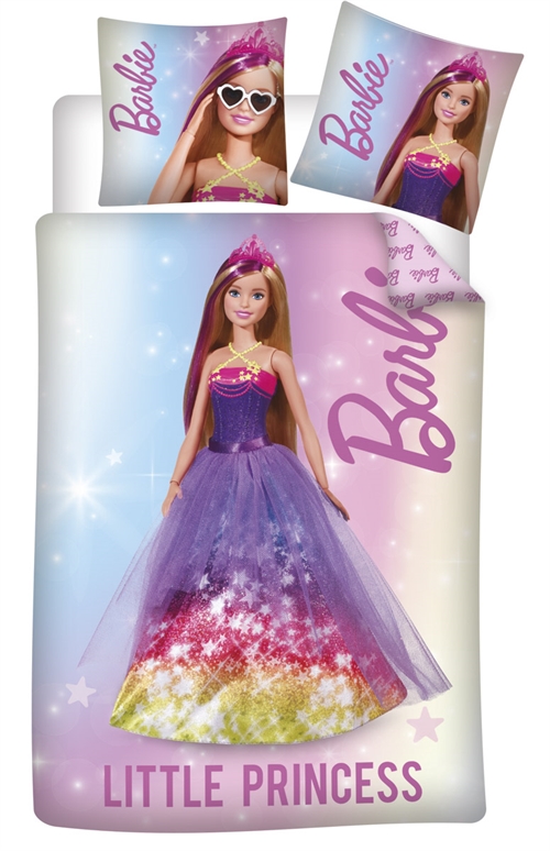 Junior bedding set 100x140 cm - Barbie - Little princess - 100% cotton bedding set - Reversible design