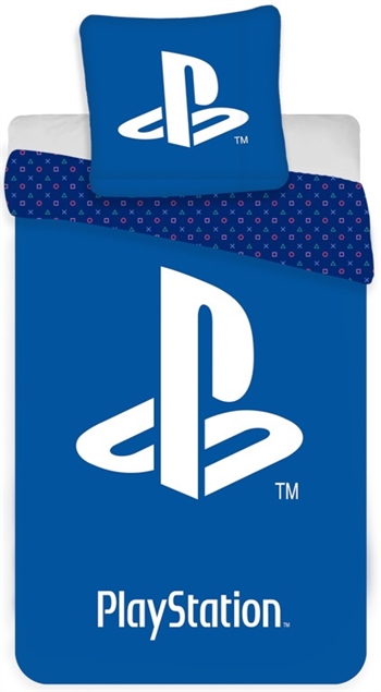 PlayStation bedding 140x200 cm - Gamer PS5 - Blue bedding - 2-in-1 design - Bedding in 100% cotton - EA Games