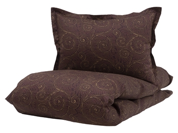 Borås Cotton bed linen - 140x200 cm - Bianca Aubergine - Bed linen in 100% cotton satin - Borås Cotton bed linen