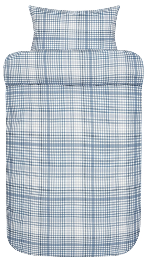 Flannel bedding - 200x220 cm - 100% soft cotton flannel bed set - Høie of Scandinavia - David blue