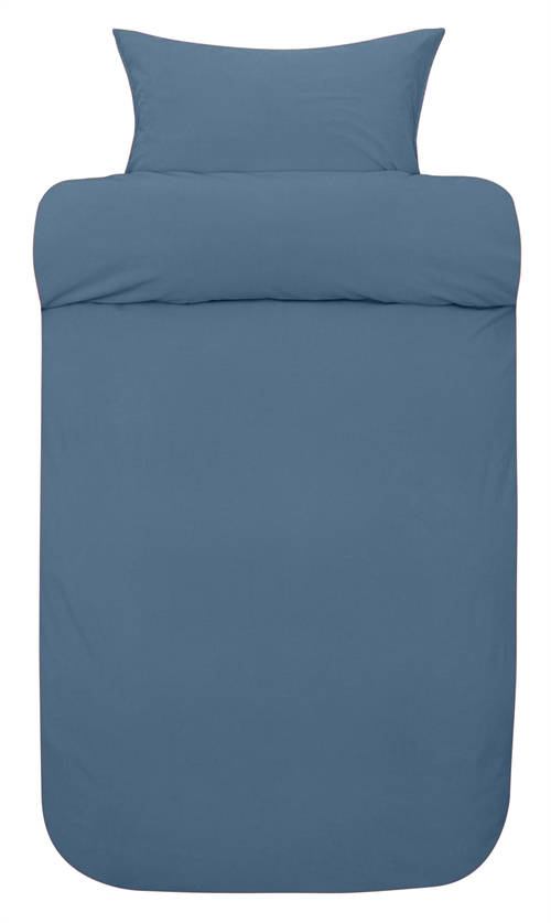 Organic bedding 140x220 cm - 100% Stonewashed cotton - HØIE of Scandinavia Frøya blue bedding set