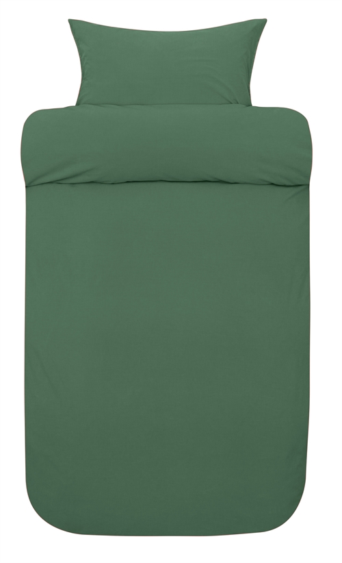 Organic bedding 140x220 cm - 100% stonewashed cotton - Høie of Scandinavia Frøya green bedding set