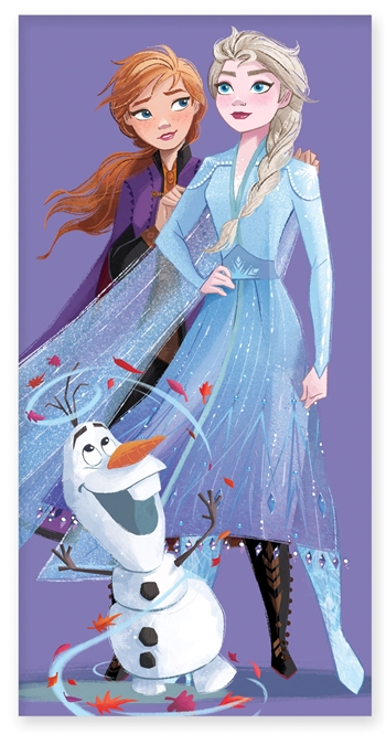 Bath towel - 70x140 cm - Frozen - Anna and Elsa - 100% Cotton