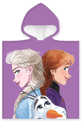 Towelling poncho - Children\'s towel - Frozen Anna - Elsa and Olaf - 50x100 cm - 100% cotton