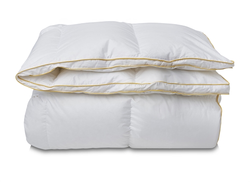 Luxury goose down duvet 140x200 cm - All-season duvet with 100% goose down - Borg Living Gold Duvet