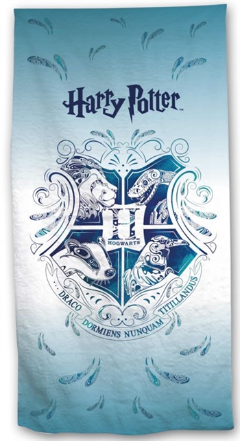 Harry Potter bath towel - Blue Hogwarts logo - 70x140 cm - 100% soft cotton