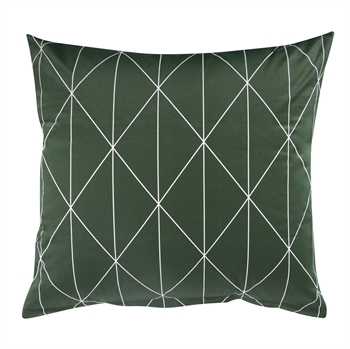 Pillowcase 60x63 cm - Graphic harlequin -   Green - 100% Cotton satin