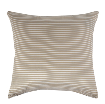 Pillowcase 60x63 cm - Reversible design in 100% cotton satin - Narrow Lines sand - From By Night