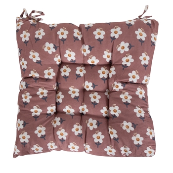 Chair cushion - 35x35x6 cm - Rose garden cushion with flowers