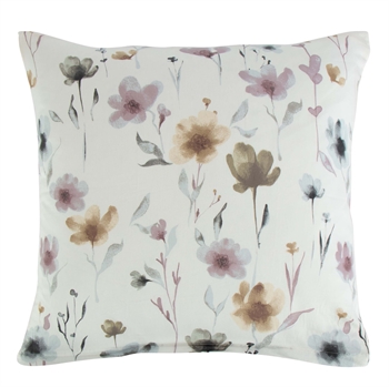 Pillowcase 60x63 cm - 100% Soft cotton satin - Flower white - From By Night