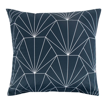 Pillowcase 60x63 cm - Hexagon - dark blue - 100% Cotton satin