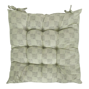 Chair cushion - 35x35x6 cm - Green Garden cushion with text