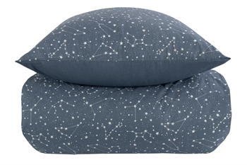 Bedding 140x200 cm - Zodiac blue - Constellation - Duvet cover in 100% cotton - Borg Living bed set