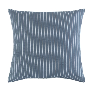 Pillowcase 60x63 cm - Seersucker - Blue & white striped pillowcase - 2-in-1 design - By Night