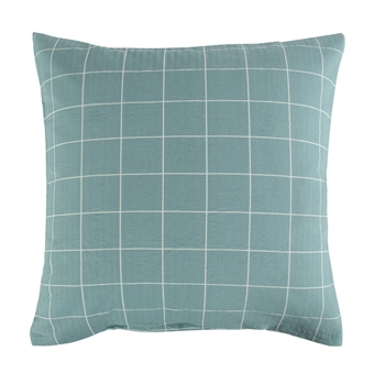 Cushion cover 60x63 cm - Dusty Green Check - Green - Seersucker