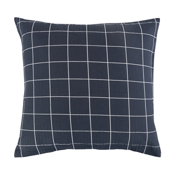 Cushion cover 60x63 cm - Blue Check - Blue - Bæk and bølge