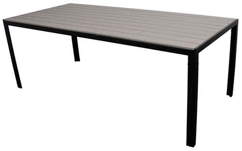 Havebord - 4 personers havebord - 150x90x74 cm - Aluminiumsstel og nonwood - Norstrand Home