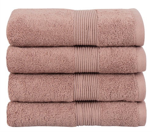 Organic towel - 50x100 cm - 100% GOTS-certified cotton - Dusty rose towel from Premium by borg