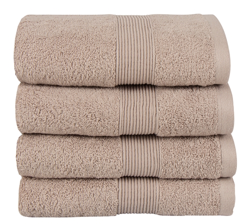 Organic towel - 50x100 cm - 100% GOTS-certified cotton - Sand-coloured towel from Premium by Borg