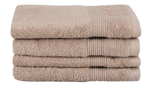 Organic guest towel - 40x60 cm - 100% GOTS-certified cotton - Sand-coloured guest towel from Premium by Borg