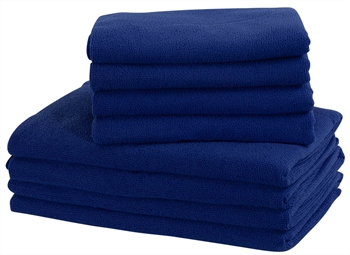 Microfibre towels - Pack of 8 - Blue - Lightweight towels