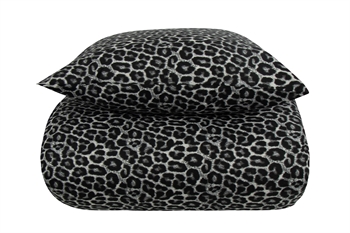 Leopard bedding 140x220 cm - Patterned set - Black bedding - 100% cotton - Borg Living