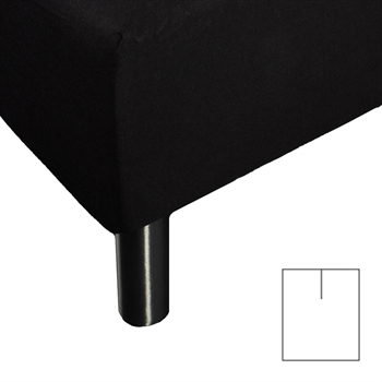 Split sheet - U-split - 160x200 cm - Black - 100% Cotton jersey sheet - Stretch fitted sheet for adjustable bed