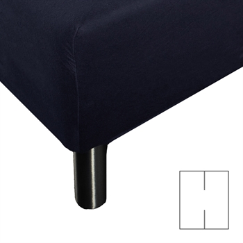 Split sheet - H-split - 160x200 cm - Dark blue - 100% Cotton jersey sheet - Stretch fitted sheet for adjustable bed