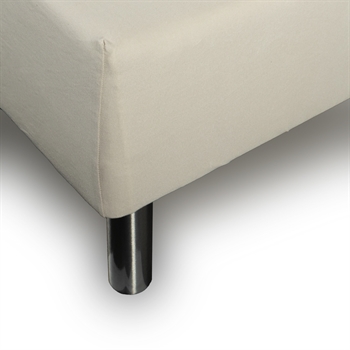 Stretch fitted sheet 90x200 cm - Sand jersey sheet - 100% Cotton - Fitted sheet for mattress