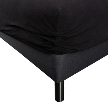 Stretch fitted sheet 90x200 cm - Black jersey sheet - IN Style fitted sheet