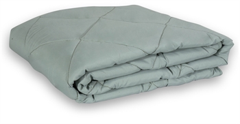 Quilted blanket 140x200 cm - Dusty green fibre duvet filled with fibrefill - Quilted blanket - IN Style summer duvet