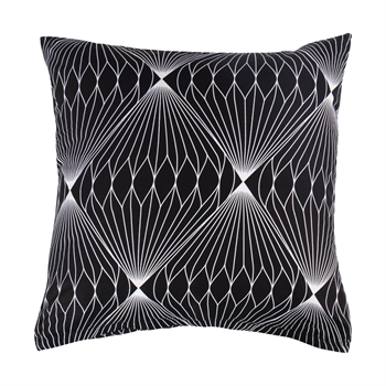 Pillowcase 60x63 cm - Diamond black pillowcase - In Style microfibre bedlinen