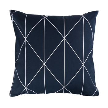 Cushion cover 60x63 cm - Graphic - Dark blue - 100% Cotton