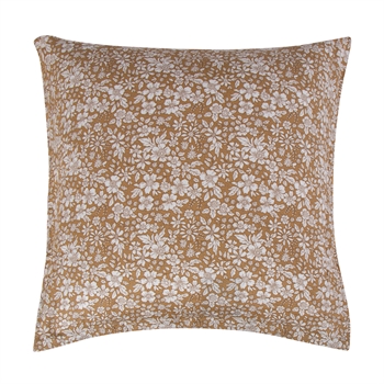 Pillowcase 60x63 cm - 100% Soft cotton satin - Small Flowers golden - From By Night