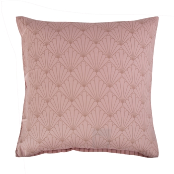 Pillowcase 60x63 cm - Reversible design in 100% cotton satin - Fan peach - From By Night