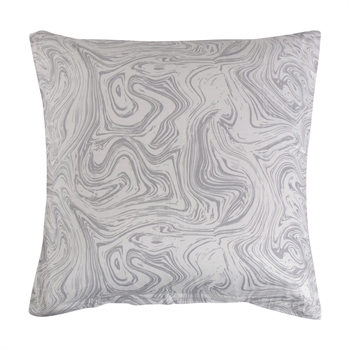 Pillowcase 60x63 cm - 100% Soft cotton satin - Marble light grey - From By Night