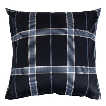 Pillowcase 60x63 cm - 100% Soft cotton satin - Big Check Blue - From By Night