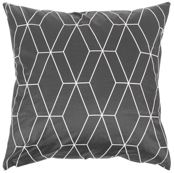 Pillowcase 60x63 cm - Chain black - black - 100% Cotton satin 