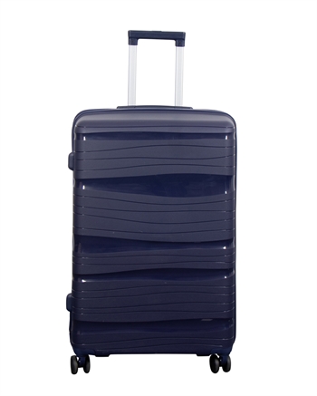 Large suitcase - Waves blue - Lightweight suitcase in Polypropylene - Smart travel suitcase