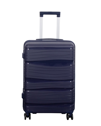 Suitcase - Waves blue - Medium size - Lightweight suitcase in Polypropylene - Smart travel suitcase