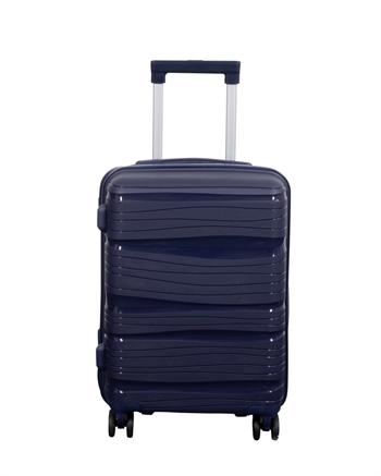 Cabin suitcase - Lightweight polypropylene suitcase - Waves blue - Hard-shell travel suitcase