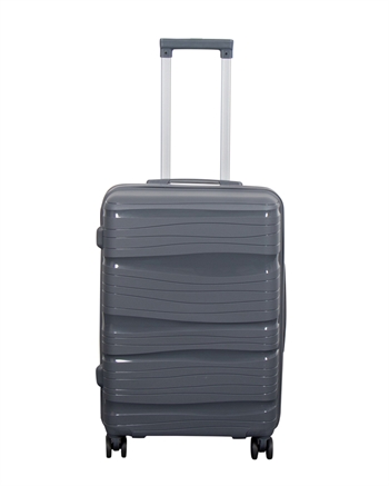 Suitcase - Waves grey - Medium size - Lightweight suitcase in Polypropylene - Smart travel suitcase